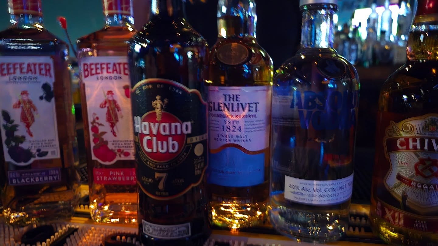 Botellas para barra de bebidas